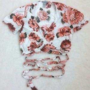 Charlotte Russe Floral Crop Top